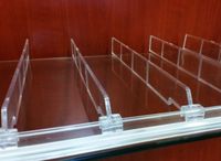 Universal Shelf Lip & Adjustable Depth Divider Kit, [20] 48" L Adhesive Front Lips w/ [400] 1" H Divider
