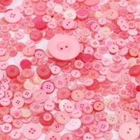 Esoca 650Pcs Pink Buttons for Crafts Pink Buttons Bulk for Art buttons Resin Pink Craft Buttons for Arts, DIY Craft, Decor