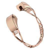 SWEES Bands Compatible for Alta HR Alta Women Small Adjustable Metal Stainless Replacement Elegant Jewelry Design Dressy Bracelet Diamond, Rose Gold, Silver, Black