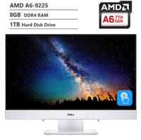 2019 Dell Inspiron 22 All-in-One AIO Desktop Computer 21.5" FHD IPS Touch Display AMD A6-9225, 8GB RAM, 1TB Hard Disk Drive, HDMI, Multi-Card Reader, Wireless-AC, Wireless Keyboard&Mouse, Win10