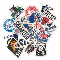 30pcs Vinyl Stickers Waterproof NBA Basketball Team Logo All Complete Set Graffiti Decals for Water Bottles Cars Motorcycle Skateboard Portable Luggages Phone Ipad Laptops