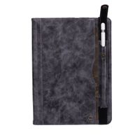 iPad Air 2 Case,Jennyfly PU Leather Protective Cover Built-in Pencil Holder Auto Sleep Wake with Card Slots Hands-Free Stand Business Case for 9.7 inch iPad Air/Air 2/Pro 9.7/2017/2018 New iPad - Gray
