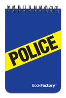 BookFactory Police Notebook/Mini Police Notepad/Pocket Police Officer's Log Book 120 Pages - 3 1/2" x 5 1/4" Durable Translucent Cover Wire-O Binding Top Bound (JOU-120-M3CWT-A(Police))
