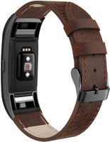 SWEES Bands Compatible for Fitbit Charge 2 Leather Small (5.6" - 7.5"), Genuine Leather Replacement Wristband Metal Connectors Women, Black, Beige, Brown, Grey, Rose Gold, Blue