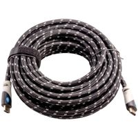 Top Dog Cables - TD-05PW- Gold Premium 40' High Speed HDMI Cable with Ethernet - Black/White - 3D HD PS3 4 XBOX One 360 DVD TV Blu Ray