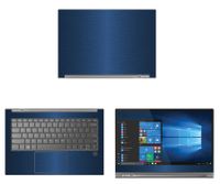 decalrus - Protective Decal for Lenovo Yoga C930 (13.9" Screen) Laptop Blue Texture Brushed Aluminum Skin Skins Decal wrap BAlenovoYoga13_C930Blue