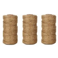 Jute Twine 3 PcsX328 Feet Arts Crafts Christmas Holiday Gift Twine Packing String