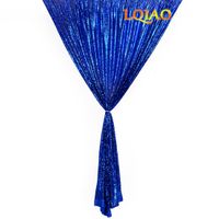 LQIAO Royal Blue Sequin Curtain Panel Backdrop-W50xH63in Shimmer Sequin Fabric Photography Luxury Curtains for Bedroom Window Curtains Living Room Elegant Drapes One PC, Hook 50x63in(125x170cm)