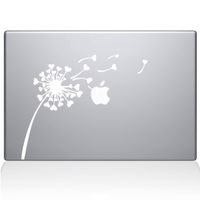 The Decal Guru 2045-MAC-13P-W Dandelion Hearts Decal Vinyl Sticker, White, 13" MacBook Pro (2015 & Older)