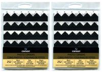 2-Pack Bundle - Canson Self Adhesive Photo Corners, Peel-Off Archival Quality, Black, 252 count each Pack