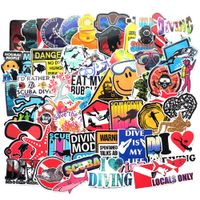 Honch Diving Stickers Outdoors Adventure Sport Stickers Pack 60 Pcs Suitcase Stickers Vinyl Decals for Car Bumper Helmet Luggage Laptop Water Bottle
