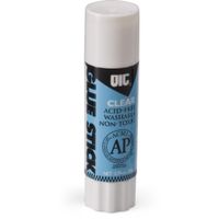 Officemate OIC Glue Stick, White, 0.74 oz, Box of 20 (50002)