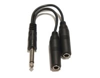 1/4" Inch 6.3 Mm Mono Male Ts to 2 X 1/4" Mono Female Ts Splitter Y Patch Cable
