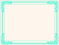 Geographics Blue Floral Certificates, Pack of 25 (48610)
