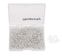 Shapenty 1000PCS Silver Plated Iron Open Jump Rings Connectors Bulk for DIY Craft Earring Necklace Bracelet Pendant Choker Jewelry Making Findings and Key Ring Chain Accessories (Silver, 6mm)