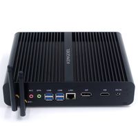 Kingdel NC860 Fanless Mini PC, Slim Desktop Computer, Intel i7-8550U 8th Gen. 4 Cores CPU, 16GB DDR4 RAM, 128GB SSD, 4K 4096x2304, HD Port, DP, WiFi, Metal Case, Windows 10 Pro
