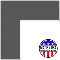 11x11 Cinder / Charcoal Custom Mat for Picture Frame with 7x7 opening size (Mat Only, Frame NOT Included)
