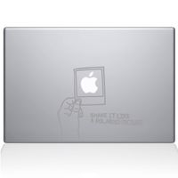 The Decal Guru Shake it Like a Polaroid Picture MacBook Decal Vinyl Sticker - 13" MacBook Pro (2015 & Older) - Silver (1170-MAC-13P-S)