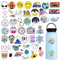 Stickers for Hydro Flask, Water Bottles, Laptop - 50-Pack Vinyl Waterproof, Cute, Aesthetic, Trendy, Vsco Stickers for Teens, Girls, Boys, Kids