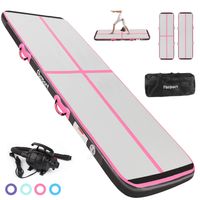 FBSPORT 16.4ft Inflatable Gymnastics Air Track Tumbling Mat Airtrack Mats for Home Use/Training/Cheerleading/Yoga/Water with Pump