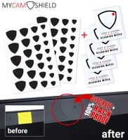 MyCamShield | Black (Matte) | 52 Vinyl Webcam/Camera Covers | Removable/Reusable | for Laptops, Desktops, Smartphones, Tablets, Smart TVs, Smart Home Devices | Includes 4 Lens/Screen Cleaning Wipes
