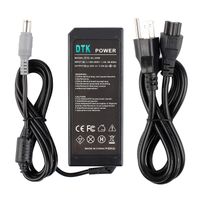 DTK Ac Adapter Laptop Computer Charger/Notebook PC Power Cord Supply Source Plug for Lenovo Output: 20V 3.25A 65W Connector Size: 7.9 x 5.5mm