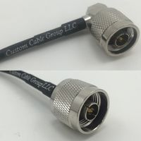 1 foot RG58 N MALE ANGLE to N MALE Pigtail Jumper RF coaxial cable 50ohm High Quality Quick USA Shipping