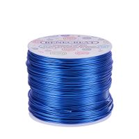 BENECREAT 17 Gauge Jewelry Craft Aluminum Wire 380 Feet Bendable Metal Sculpting Wire for Craft Floral Model Skeleton Making (Blue, 1.2mm)