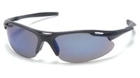 Pyramex Safety Avante Eyewear, Black Frame, Blue Mirror Lens