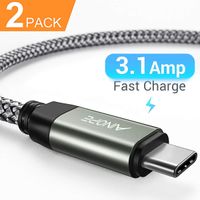 USB-C Cable Fast Charging - 2 Pack / 3.3FT, AINOPE USB-A to USB-C Charger Cable,Durable Braided Armor Cord Compatible Samsung Galaxy Note 9 8 S9 S8 S8 Plus S10 S10 Plus,LG V30,V20,G6,G5