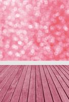Muzi Pink Bokeh Photography Backdrops Wood Floor Background Wedding Newborn for Photo Backdrop Studio Props 5x10ft D-7256