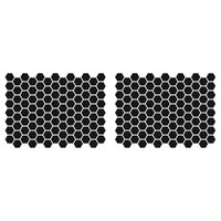 LiteMark 1 inch Black Hexagon Decal Stickers for Floors and Walls - Pack of 208