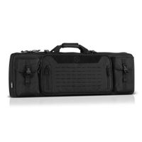Savior Equipment Urban Warfare Tactical Double Carbine Long Rifle Bag Gun Case Firearm Backpack w/Pistol Handgun Case - 36 Inch Obsidian Black