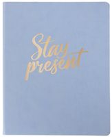 Eccolo World Traveler Desk Size Journal, 256 Lined Page Notebook, 8-x-10-inch, Stay Present