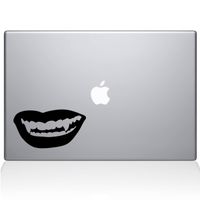 The Decal Guru Vampire Lips MacBook Decal Vinyl Sticker - 15" MacBook Pro (2015 & Older) - Black (1208-MAC-15P-BLA)