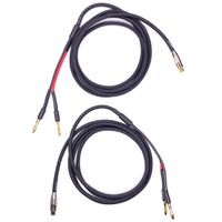 CESS-039-3f Banana Plugs to RCA Cable 3 FT, Phono Banana Speaker Cable, 2 Pack