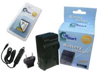 Replacement for Fujifilm FinePix Z90 Battery and Charger with Car Plug and EU Adapter - Compatible with Fujifilm NP-45 NP-45A Digital Camera Batteries and Chargers (800mAh 3.7V Lithium-Ion)
