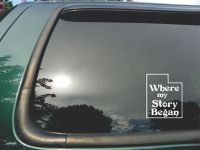 Utah State- Where My Story Began- Die Cut White Vinyl Window Decal/sticker for Car/ Truck/ Laptop 4.5"x5.5"