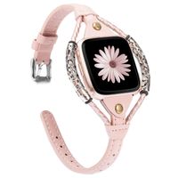 TOYOUTHS Leather Strap Compatible with Fitbit Versa/Versa 2 Bands for Women Slim Genuine Leather Wristbands Replacement Versa Lite Special Edition Dressy Handmade Accessories Pink