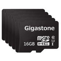 Gigastone Micro SD Card 16GB 5-Pack Micro SDHC U1 C10 High Speed Memory Card Class10 UHS-I