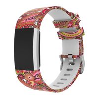 MoreToys Silicone Adjustable Replacement Accessory Sport Watch Band Wrist Strap Bracelet for Fitbit Charge 2 Fitness Wristband (B)