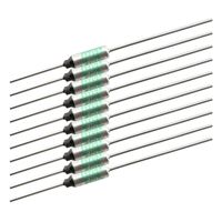 RuiLing 10-Pack Metal Thermal Fuse Thermal Cutoffs for Transformer Motor Electric Industrial Household Appliances Thermal Fuse SF129E-133 Degree Celsius 10A/250V