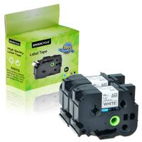 GREENCYCLE 2PK Compatible for TZe-261 TZe261 TZ-261 TZ261 Black on White Label Tapes use with P-Touch PT-9800PCN PT-E800W PT-P900 PT-P900W PT-P950NW PT-9600 Label Makers 1.4 Inch 36mm X 26.2 Feet 8m