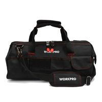 WORKPRO W081023A Close Top Storage Tool Bag, 18", Black/Red