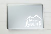 Let's Get Lost Vinyl Sticker Decal 6.5"x5" (White)