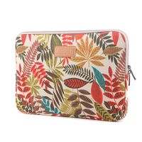 Anglie Laptop Sleeve Bag Compatible 8.3-15.6 Inch MacBook Pro, MacBook Air, Notebook Tablet, Leaf Pattern Canvas Protective Carrying Cover