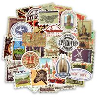 Ratgoo Random Classic Stamps Series Graffiti Sticker Pack,50 Pcs Non-repetitive Appliques,Difficult to Fade,Long Lifetime,Ideal Decals for Your Water Bottle,iPhone,Laptop,Bike,Guitar and More.