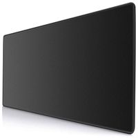 Ktrio Extended Gaming Mouse Pad with Stitched Edges, Large Mousepad with Premium-Textured Cloth, Non-Slip Rubber Base, Waterproof Keyboard Pad, Mouse Mat for Gamer, Office & Home, 35.4 x 15.7in, Black