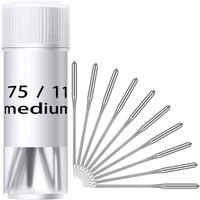 200 Pieces Sewing Needles Home Sewing Machine Needles Size 9, 11, 14, 16, 18, with Needle Bottles with Labels for Singer, Brother, Janome, Varmax (200)