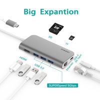 Spectre Travel Hub for HP USB-C Charging Laptops (with USB C, HDMI, Ethernet, TF Card Reader, SD Card Reader, and Multiple USB Ports)